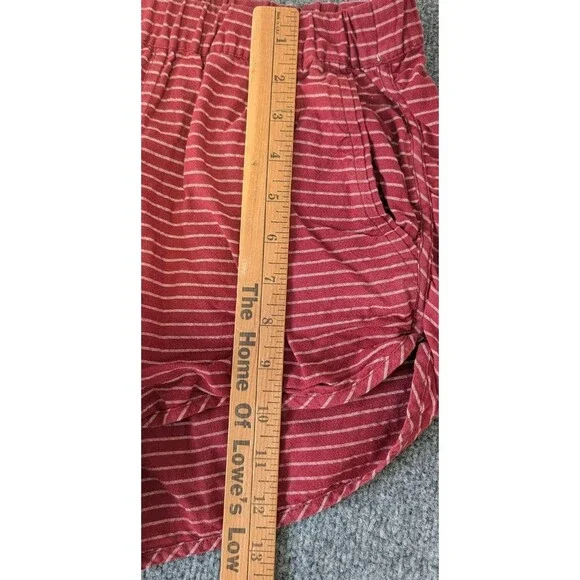 Bridge & Burn Shorts Womens Sz XS Lightweight Casual Elastic Waist Striped Red - Picture 8 of 9
